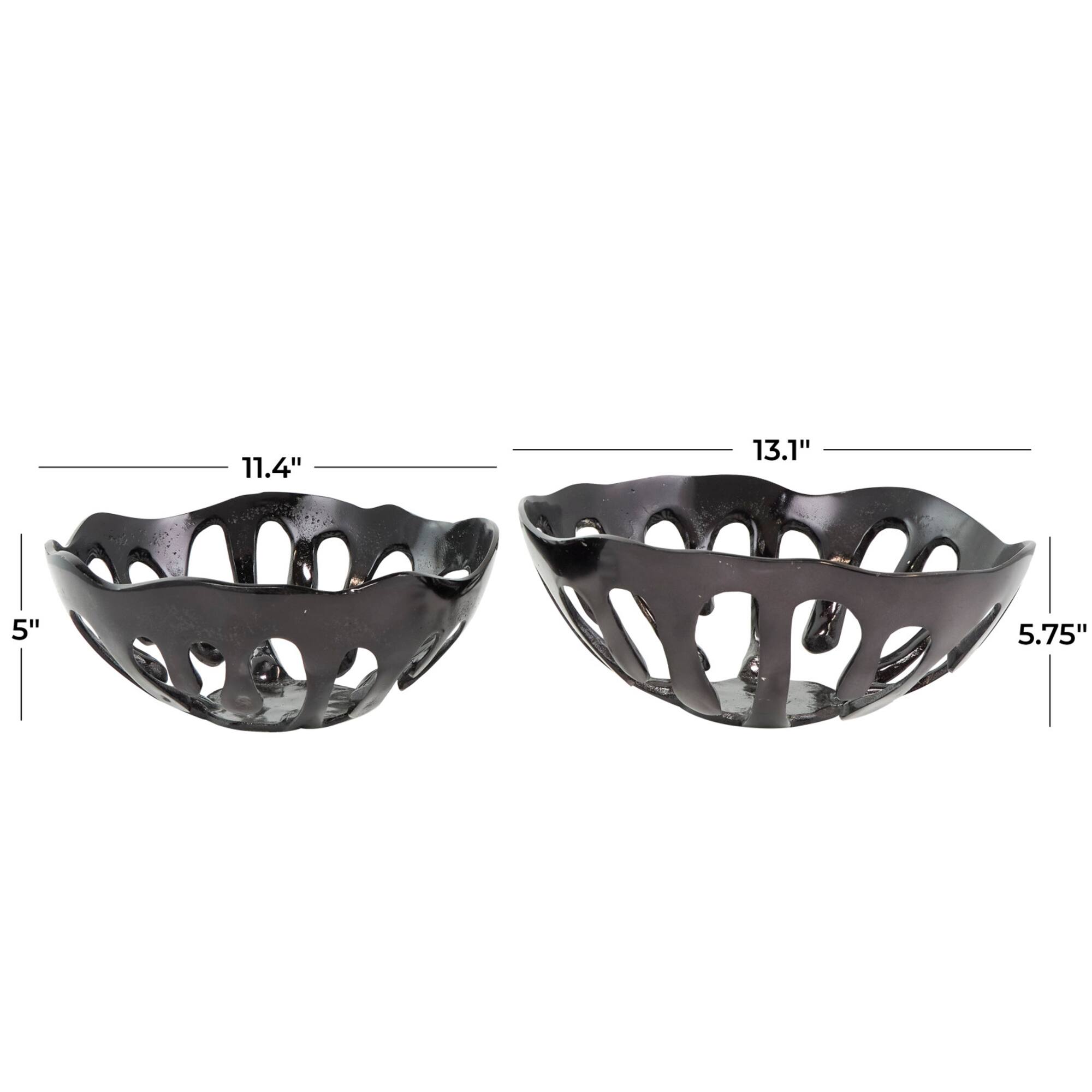 Aluminum Drip Decorative Bowl Set with Open Frame Design